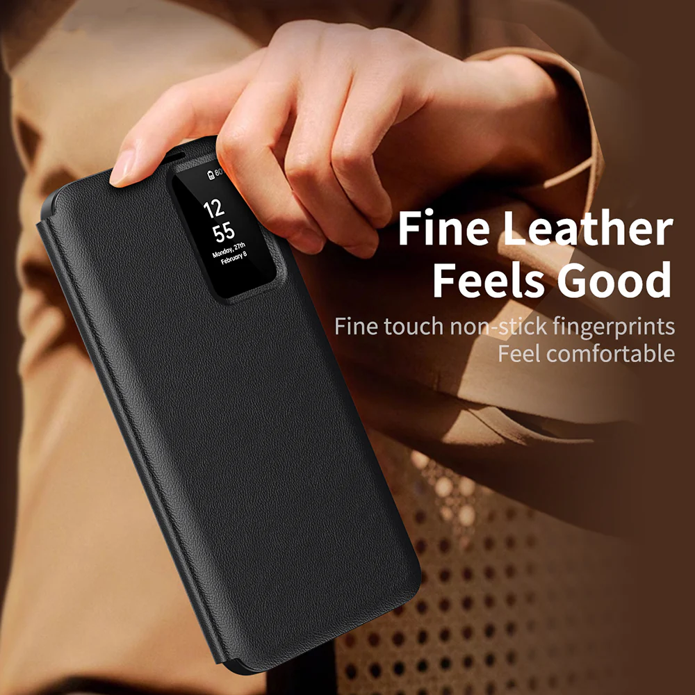 Case for Samsung Galaxy S25 S931, Techsuit, SmartView, Black - Image 5