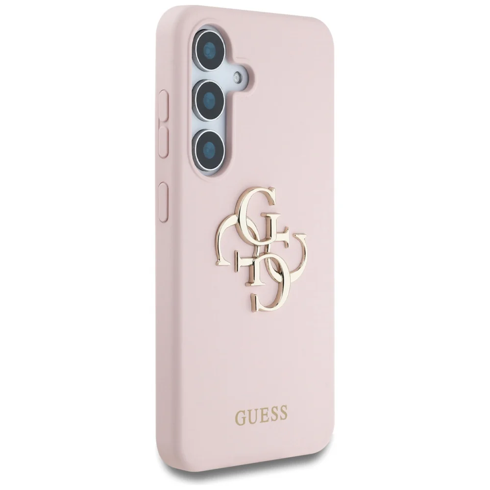 Case for Samsung Galaxy S25 Ultra S938, Guess, 4G Grained Big and Classic Logo, Pink - Image 3