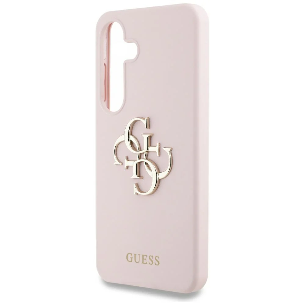 Case for Samsung Galaxy S25 Ultra S938, Guess, 4G Grained Big and Classic Logo, Pink - Image 4