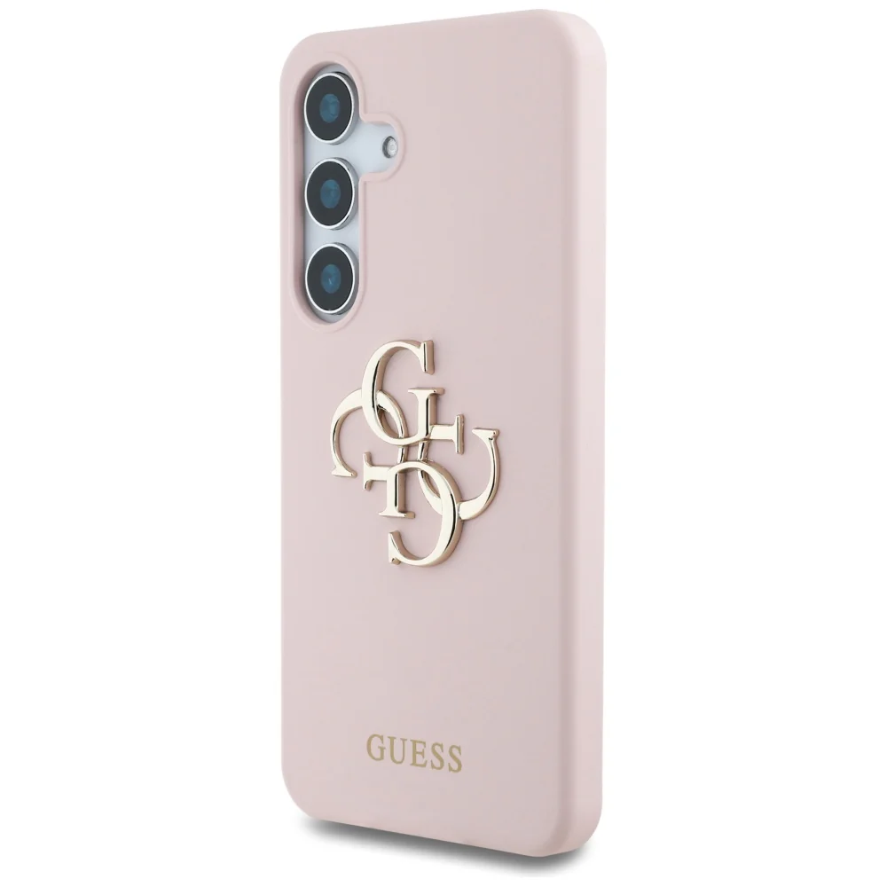 Case for Samsung Galaxy S25 Ultra S938, Guess, 4G Grained Big and Classic Logo, Pink - Image 5
