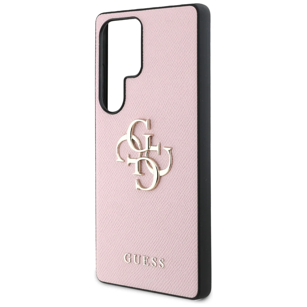 Case for Samsung Galaxy S25 Ultra S938, Guess, 4G Grained Big and Classic Logo, Pink - Image 5