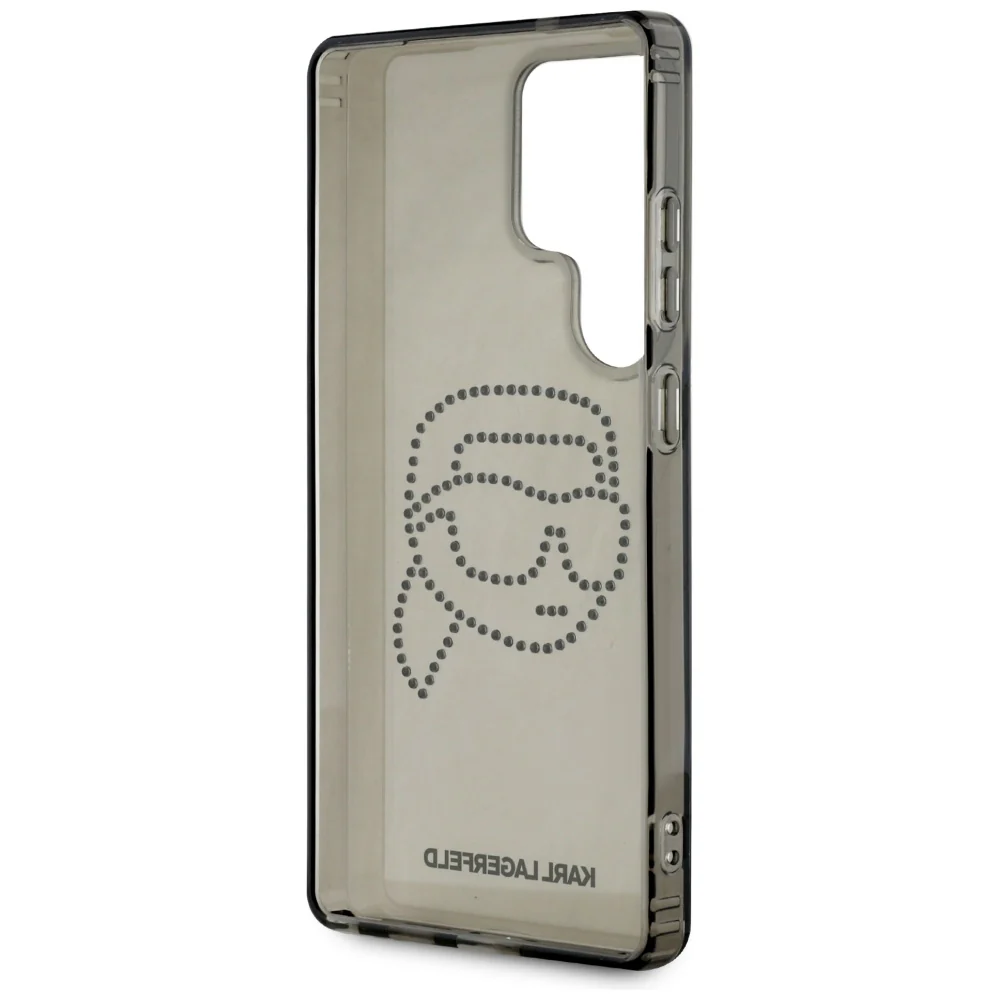 Case for Samsung Galaxy S25 Ultra S938, Karl Lagerfeld, IML Rhinestones Karl's Head, Black - Image 5