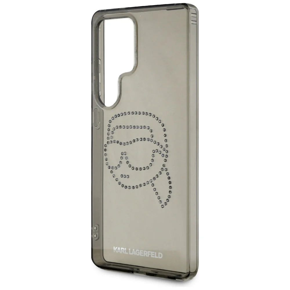 Case for Samsung Galaxy S25 Ultra S938, Karl Lagerfeld, IML Rhinestones Karl's Head, Black - Image 6