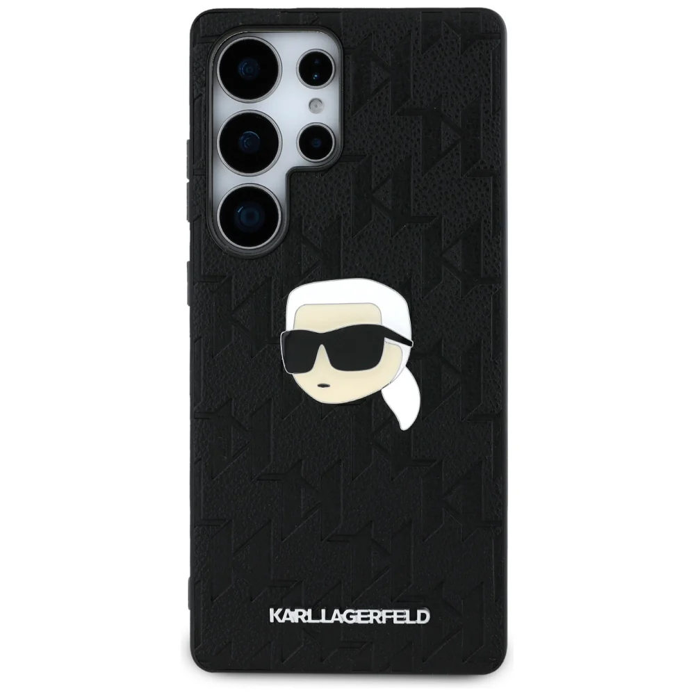 Case for Samsung Galaxy S25 Ultra S938, Karl Lagerfeld, Monogram Karl's Head, Black - Image 2
