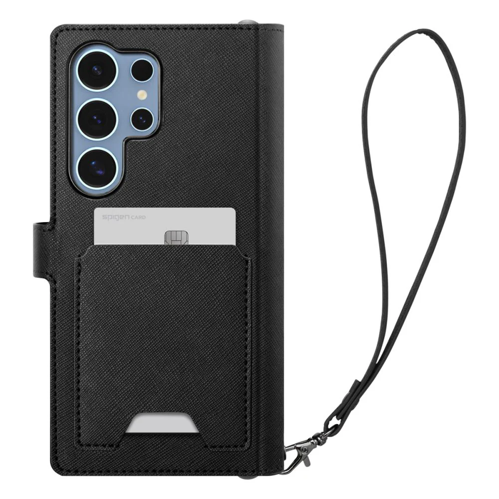 Case for Samsung Galaxy S25 Ultra S938, Spigen, Wallet S, Black ACS09124 - Image 3
