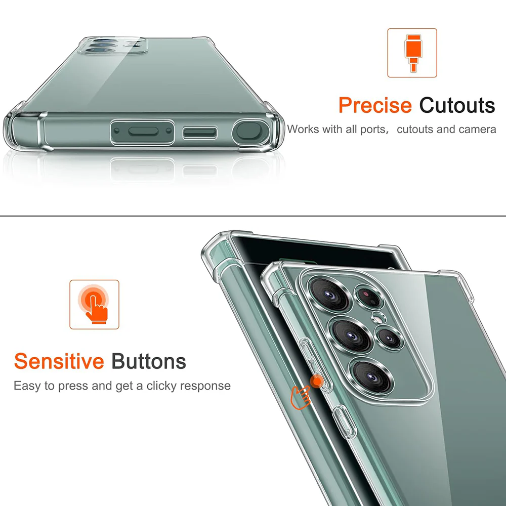 Case for Samsung Galaxy S25 Ultra S938, Techsuit, Shockproof Clear, Transparent - Image 3