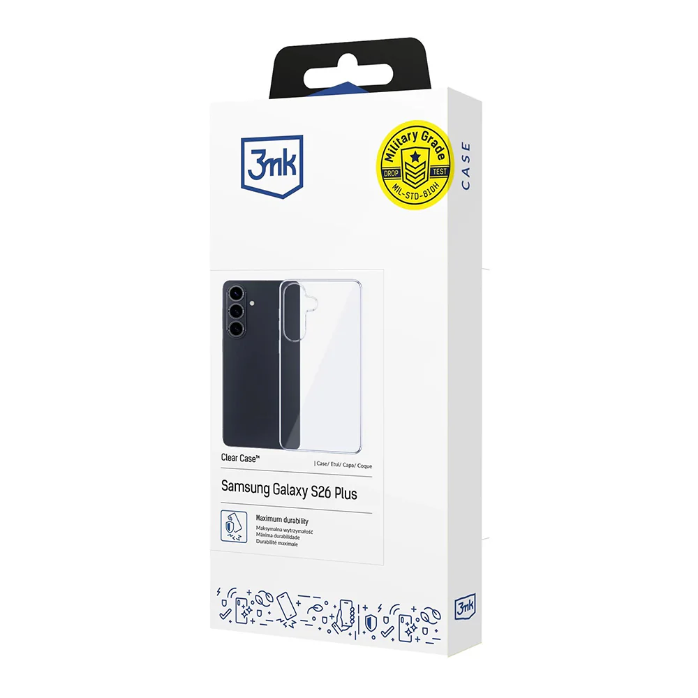 Case for Samsung Galaxy S26 Plus S947, 3MK, Clear, Transparent - Image 7