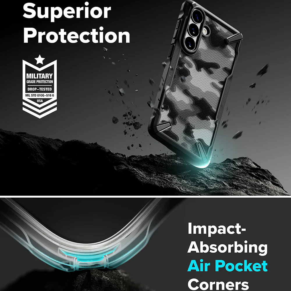Case for Samsung Galaxy S26 Plus S947, Ringke, Fusion X, Camouflage - Image 7