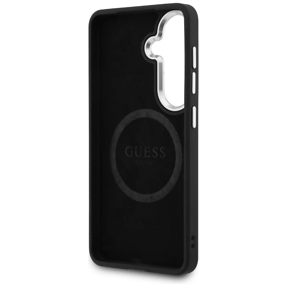 Case for Samsung Galaxy S26 S942, Guess, Fixed Glitter Triangle Logo, Black - Image 5