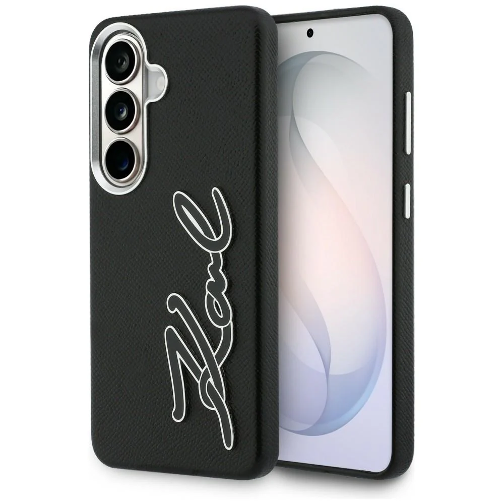 Case for Samsung Galaxy S26 S942, Karl Lagerfeld, Signature Resin Logo, Black