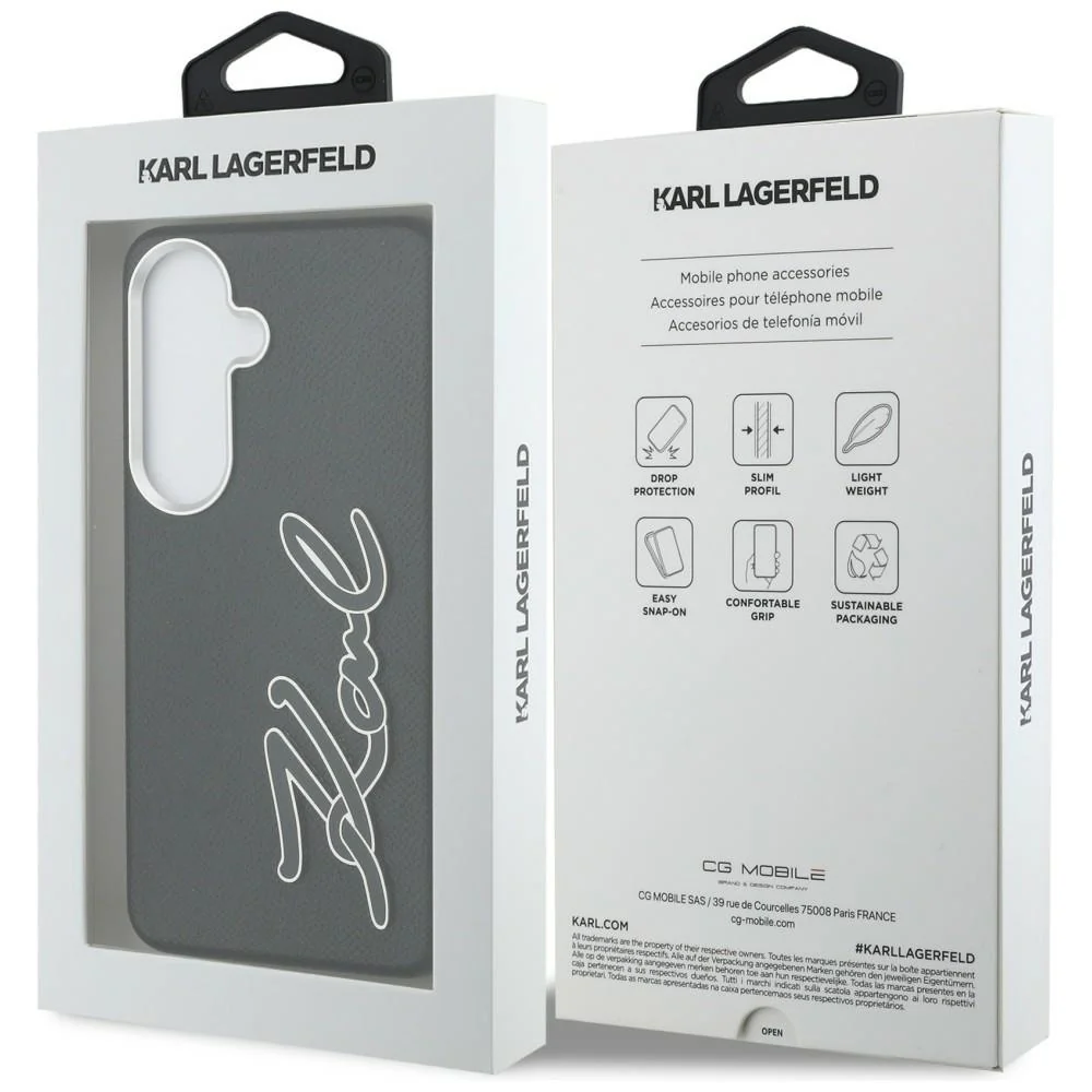 Case for Samsung Galaxy S26 S942, Karl Lagerfeld, Signature Resin Logo, Black - Image 6