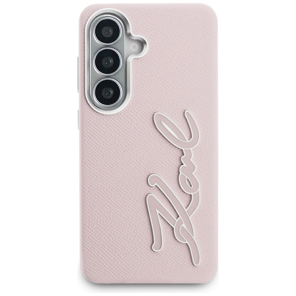 Case for Samsung Galaxy S26 S942, Karl Lagerfeld, Signature Resin Logo, Pink - Image 2