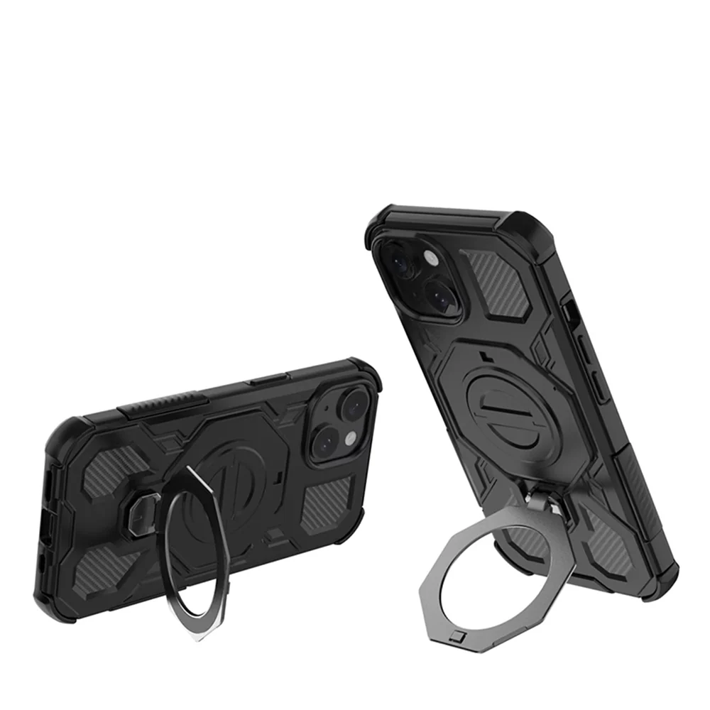 Case for Samsung Galaxy S26 S942, Techsuit, Carbon Shield Pro, Black. - Image 5