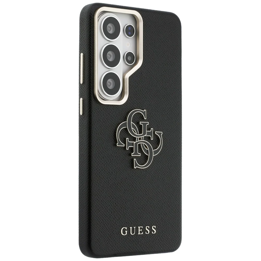 Case for Samsung Galaxy S26 Ultra S948, Guess, 4G Grained Big and Classic Logo, Black - Image 2