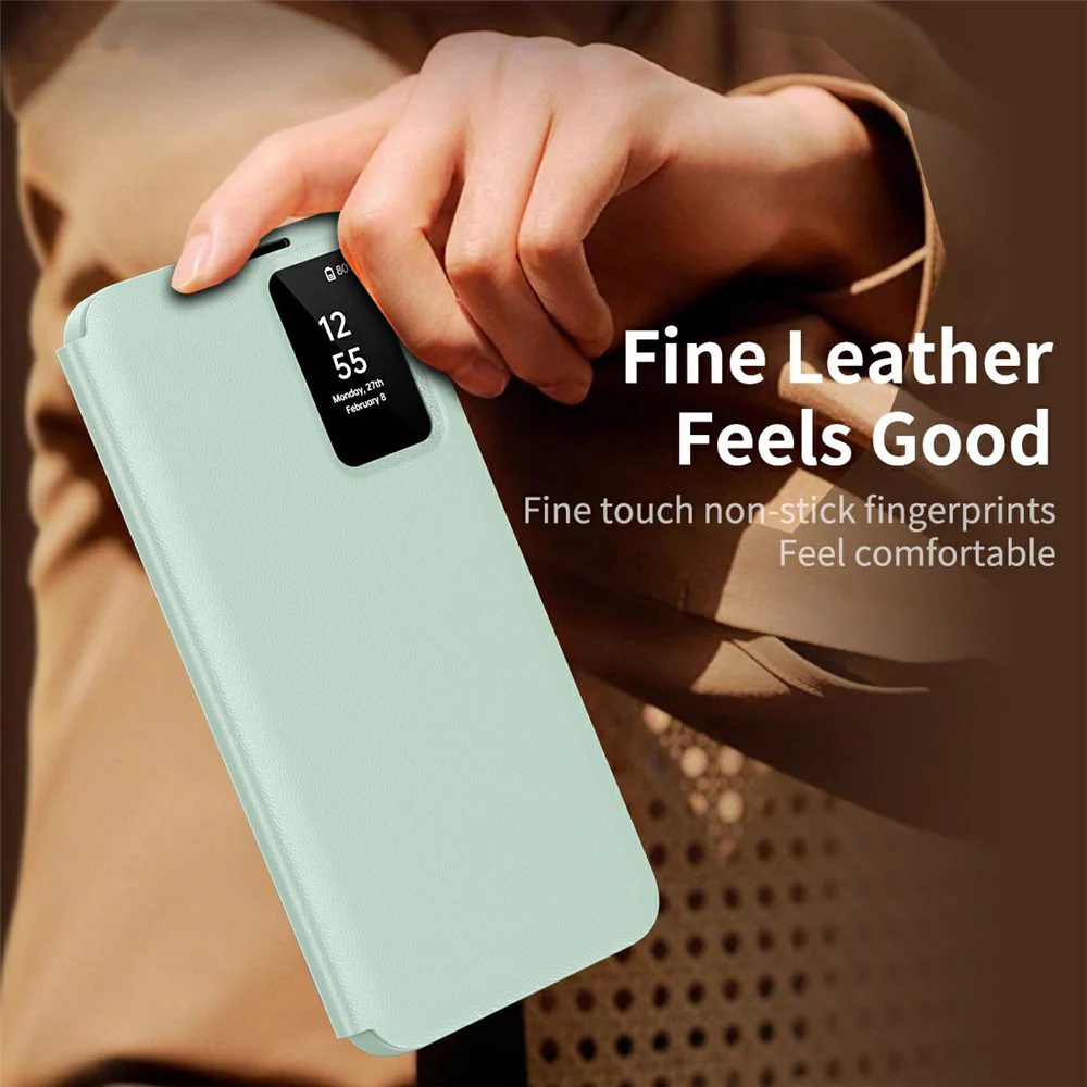 Case for Samsung Galaxy S26 Ultra S948, Techsuit, SmartView, Green - Image 4