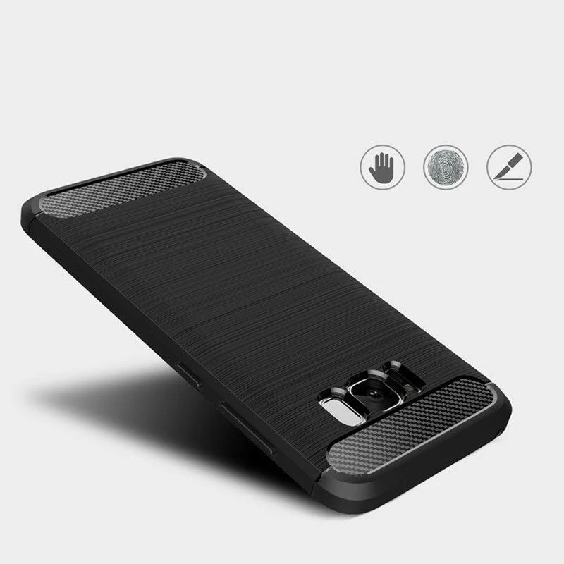 Case for Samsung Galaxy S8+ G955, Techsuit, Carbon, Black - Image 4