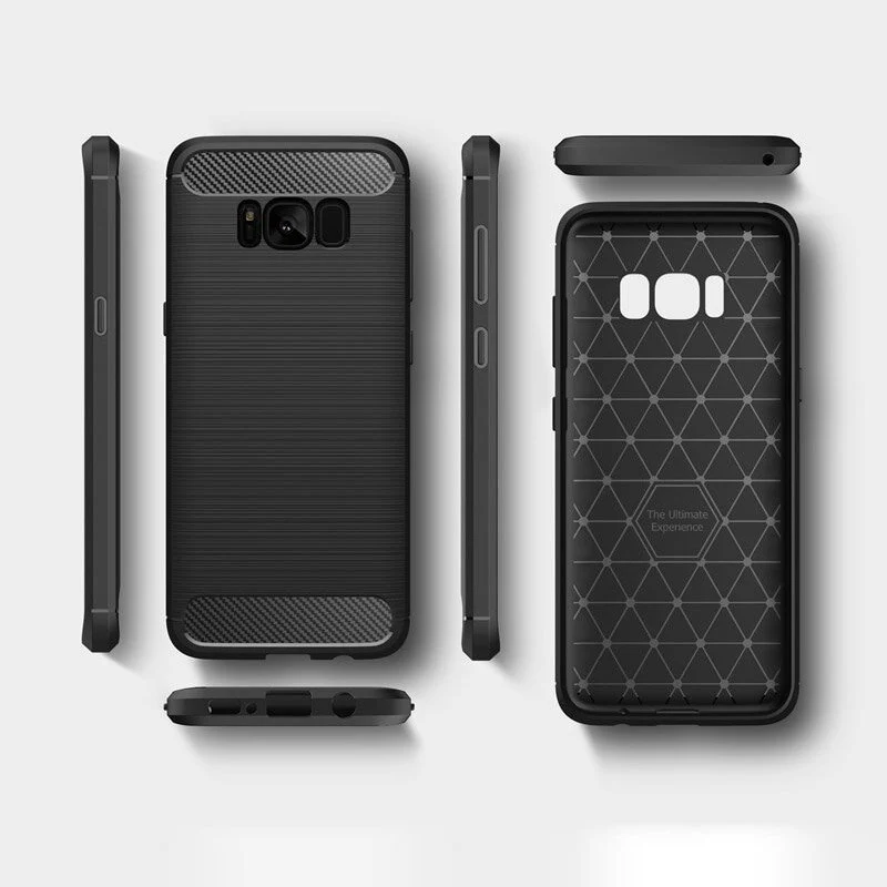 Case for Samsung Galaxy S8+ G955, Techsuit, Carbon, Black - Image 6