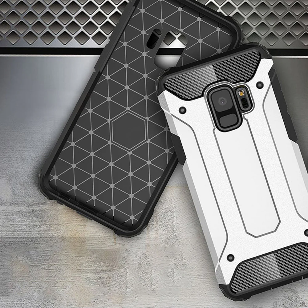 Case for Samsung Galaxy S9 G960, Techsuit, Hybrid Armor, Black - Image 6