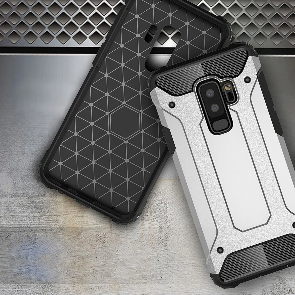 Case for Samsung Galaxy S9+ G965, Techsuit, Hybrid Armor, Black - Image 6