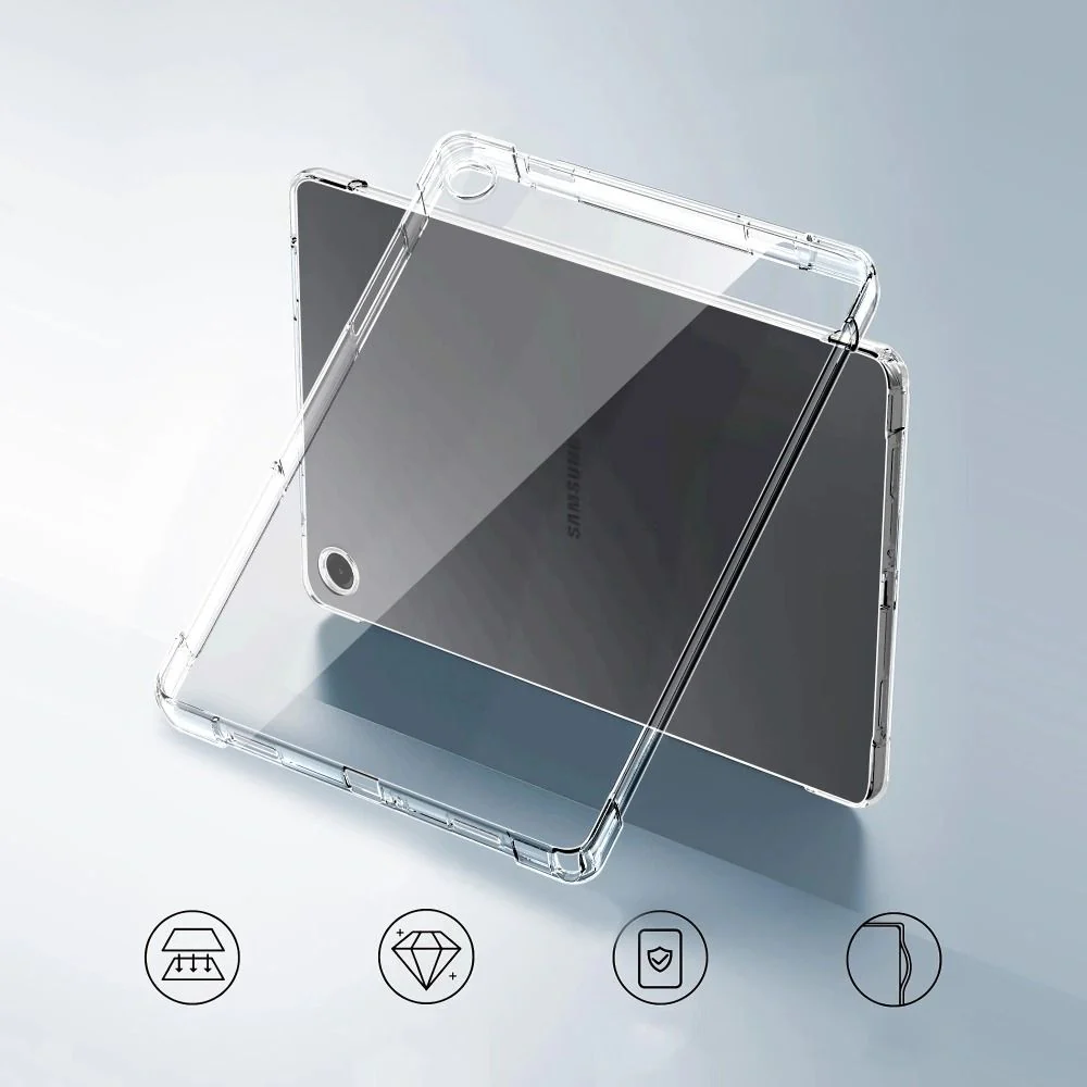 Case for Samsung Galaxy Tab A11 / Tab A9, Tech-Protect, Flexair, Transparent - Image 3