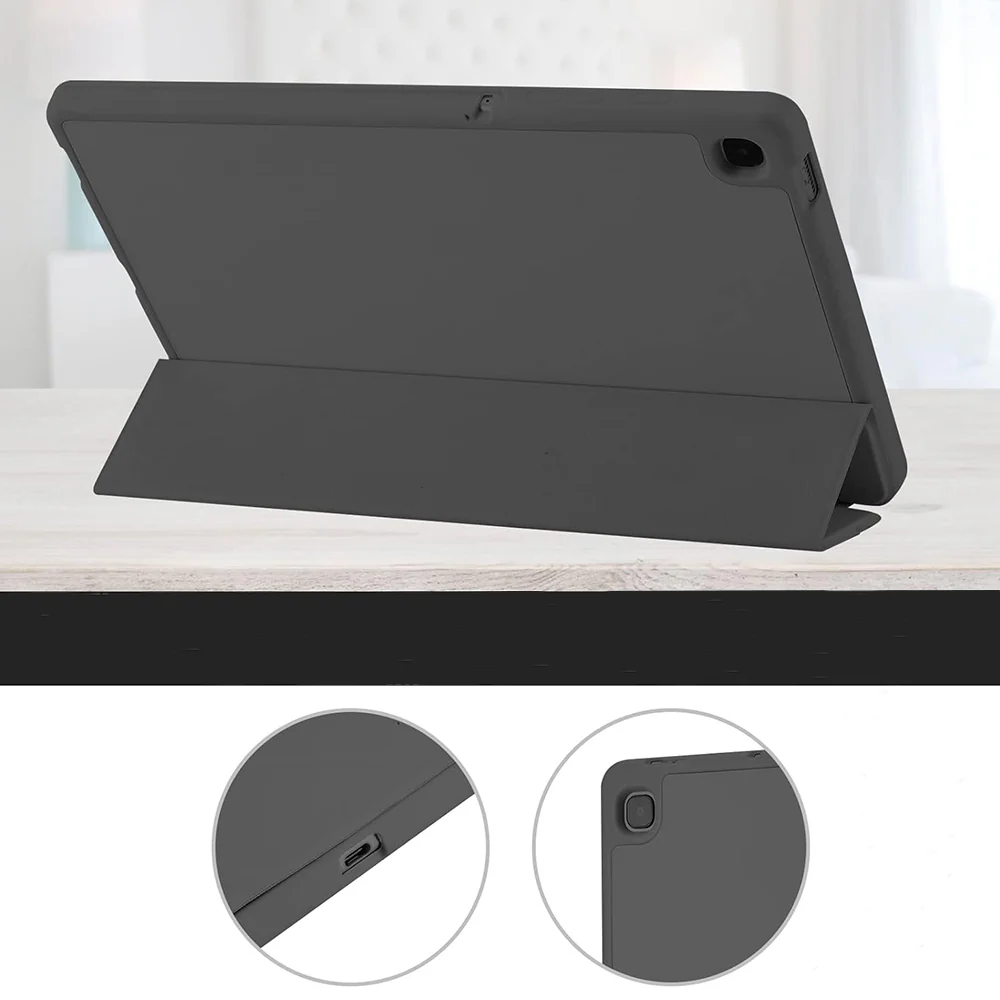 Case for Samsung Galaxy Tab A7 Lite, Techsuit, Flex Trifold, Black - Image 2