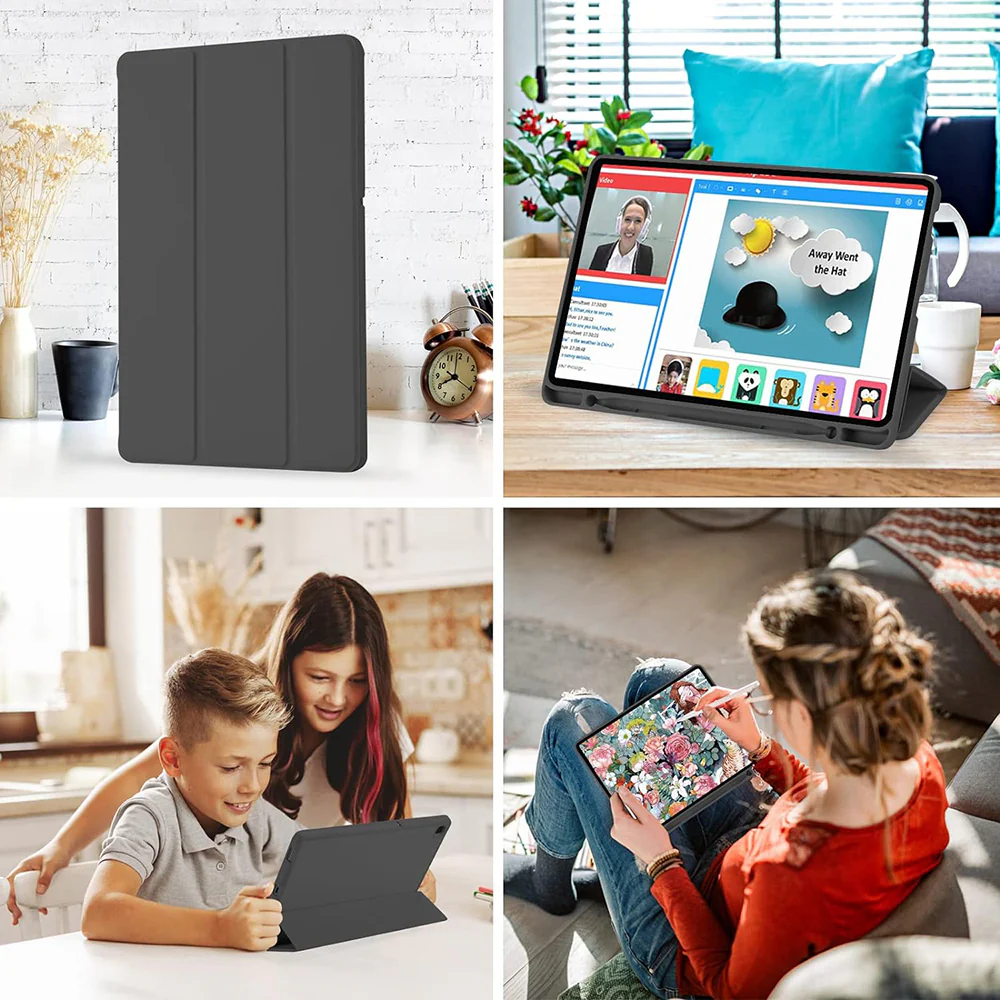 Case for Samsung Galaxy Tab A7 Lite, Techsuit, Flex Trifold, Black - Image 5