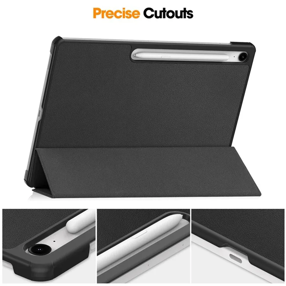 Case for Samsung Galaxy Tab S10 FE+, Techsuit, FoldPro, Black - Image 2