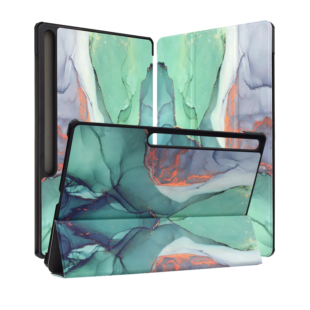 Case for Samsung Galaxy Tab S10 FE+, Techsuit, FoldPro Green Time, Multicolor - Image 4