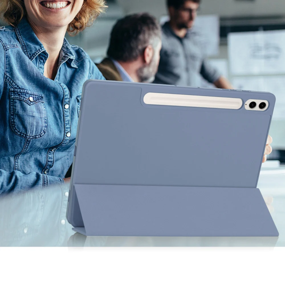 Case for Samsung Galaxy Tab S10+ / Tab S9 FE+ / Tab S9+, Techsuit, Flex Trifold, Gray - Image 5
