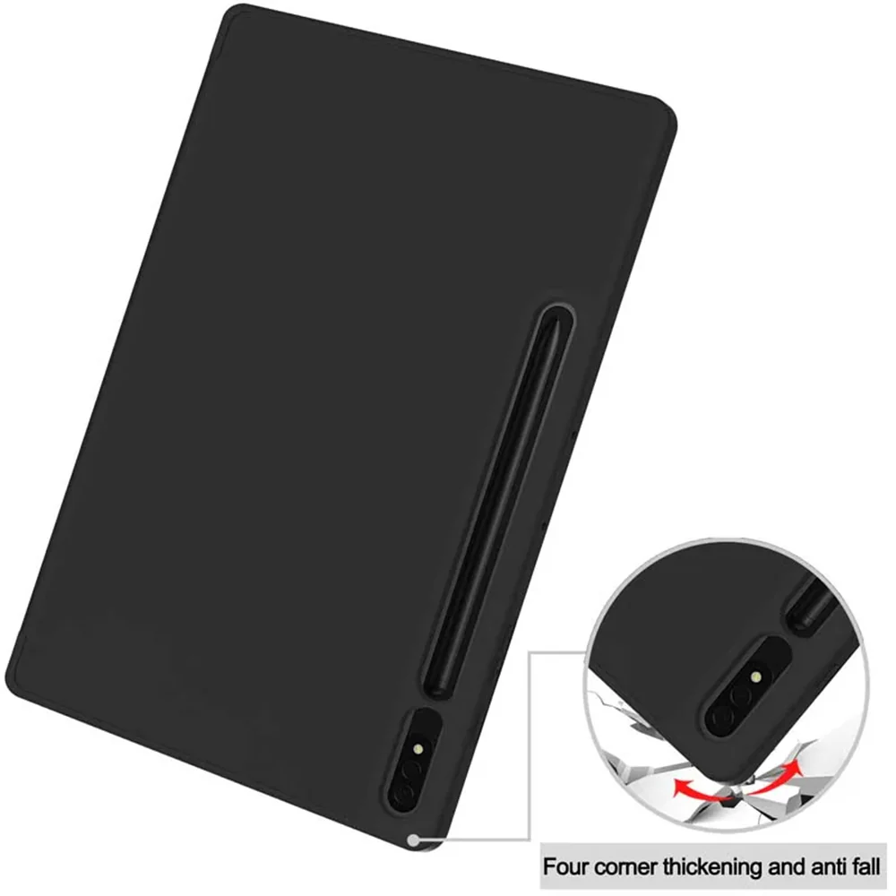 Case for Samsung Galaxy Tab S8+ / Tab S7+, Techsuit, Flex Trifold, Black - Image 3