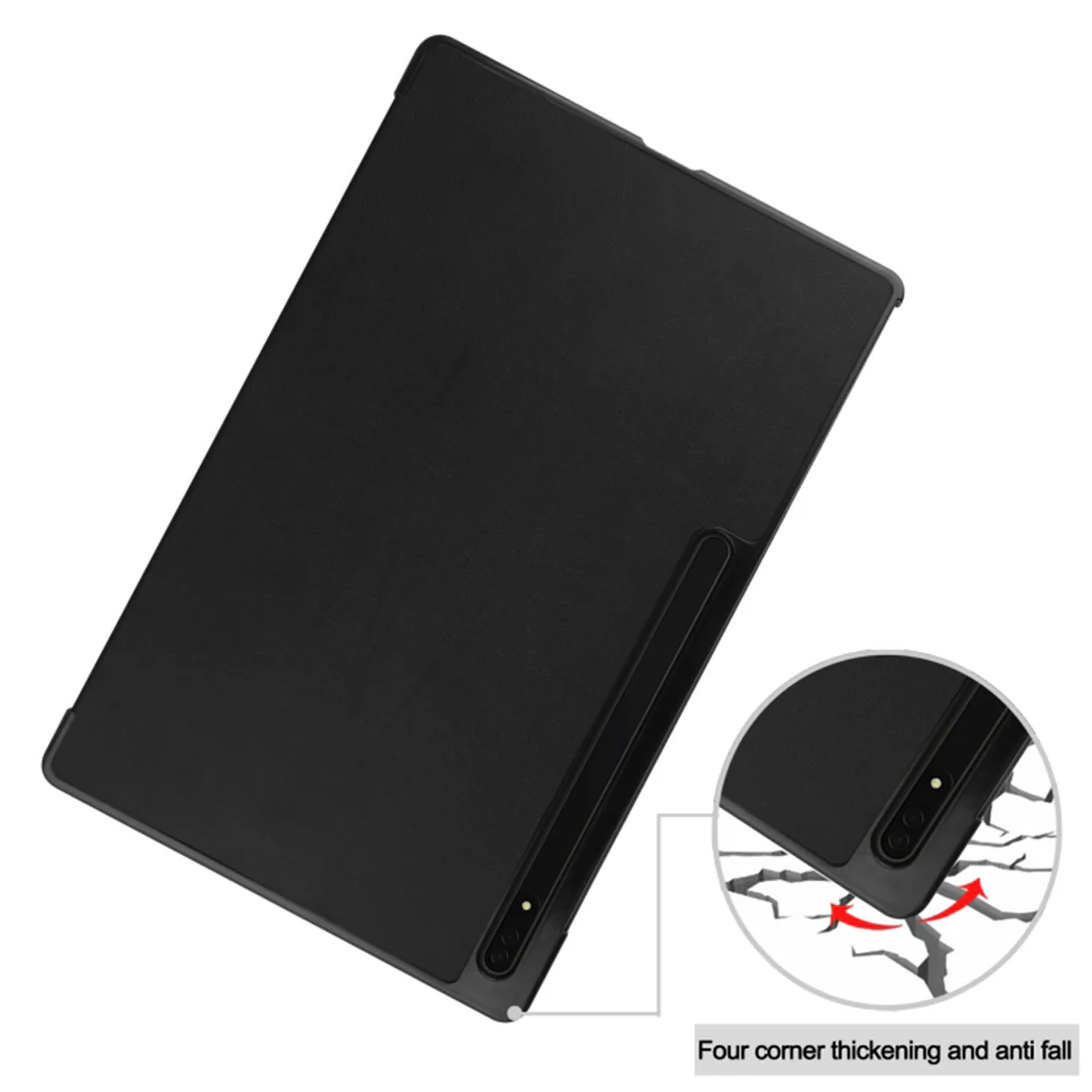 Case for Samsung Galaxy Tab S8 Ultra, Techsuit, FoldPro, Black - Image 2