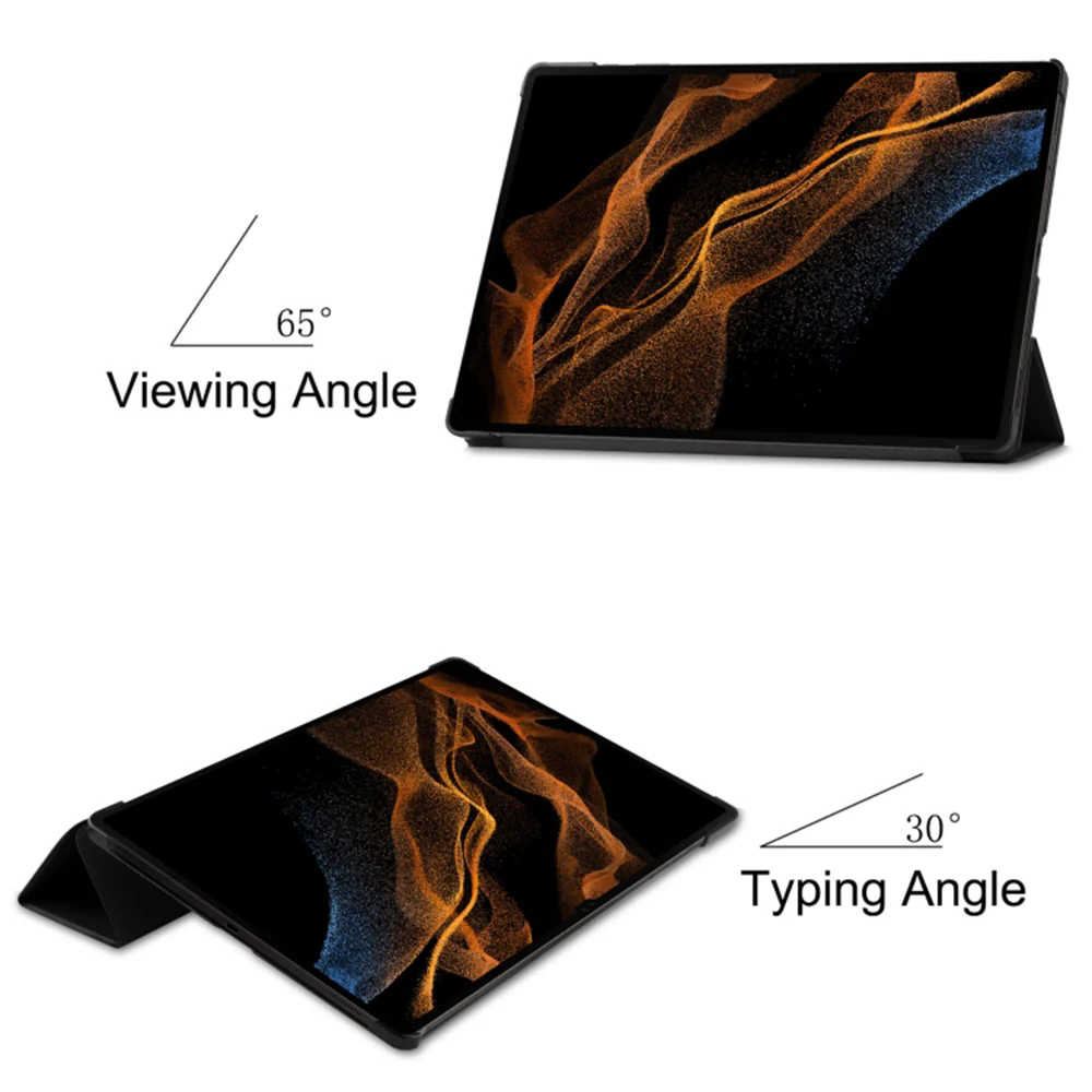 Case for Samsung Galaxy Tab S8 Ultra, Techsuit, FoldPro, Black - Image 4