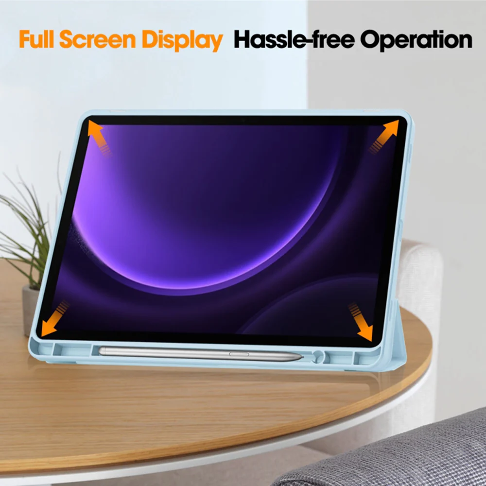 Case for Samsung Galaxy Tab S9 FE / Tab S9 / Tab S10 FE, Techsuit, Flex Trifold, Blue - Image 3