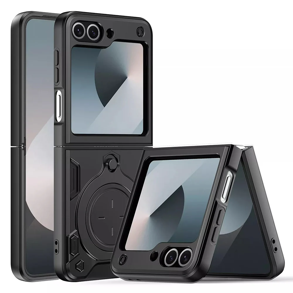 Case for Samsung Galaxy Z Flip7 FE F761 / Z Flip6 F741, Techsuit, CamGuard Pro, Black