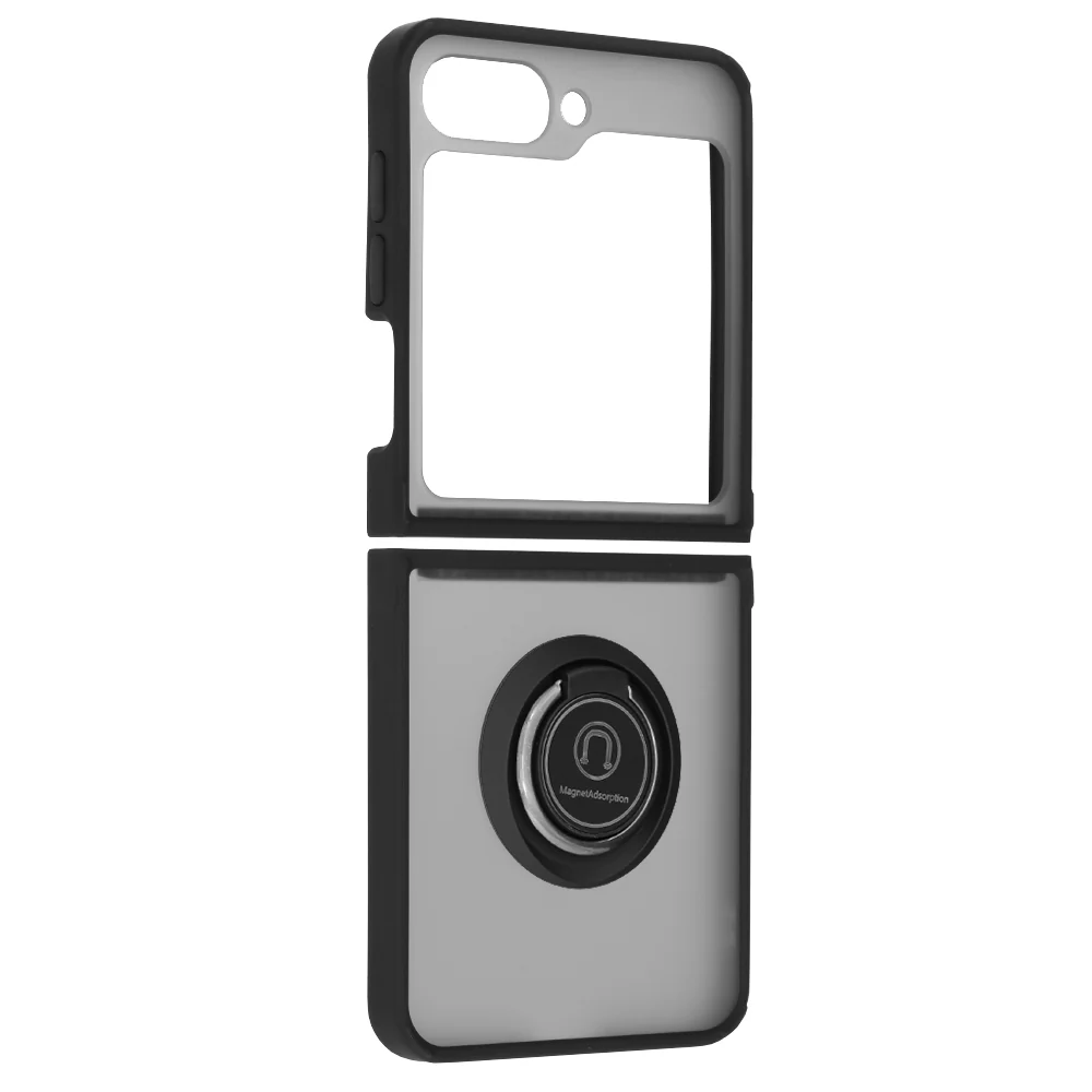 Case for Samsung Galaxy Z Flip7 FE F761 / Z Flip6 F741, Techsuit, Glinth, Black - Image 6