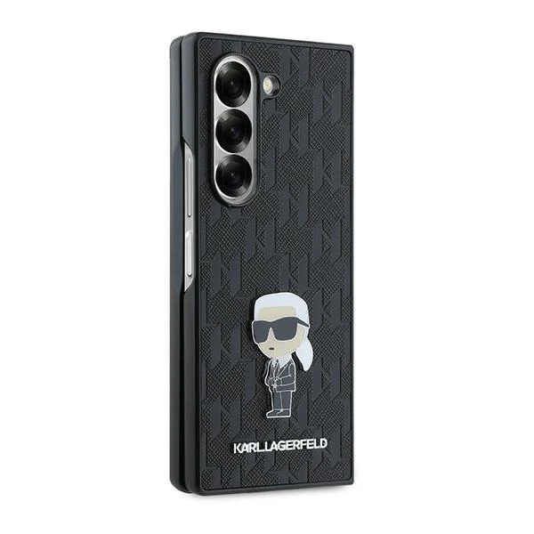 Case for Samsung Galaxy Z Fold6 F956, Karl Lagerfeld, Saffiano Monogram Ikonik, Black - Image 2