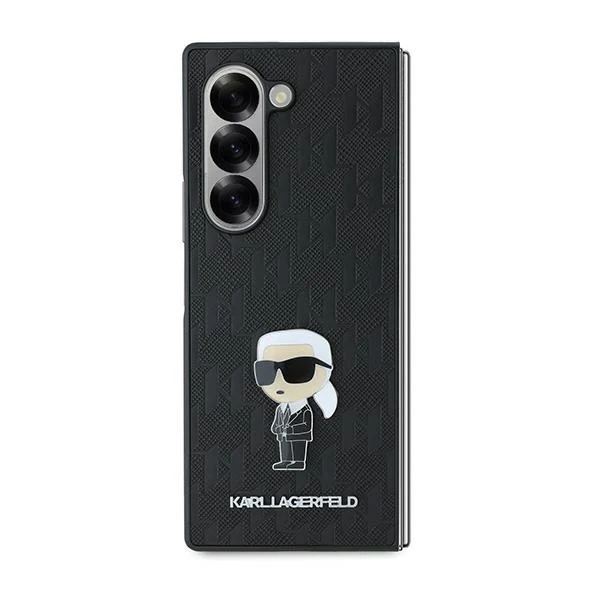Case for Samsung Galaxy Z Fold6 F956, Karl Lagerfeld, Saffiano Monogram Ikonik, Black - Image 3