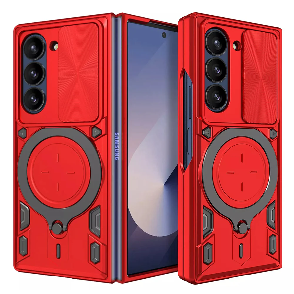 Case for Samsung Galaxy Z Fold6 F956, Techsuit, CamGuard Pro, Red