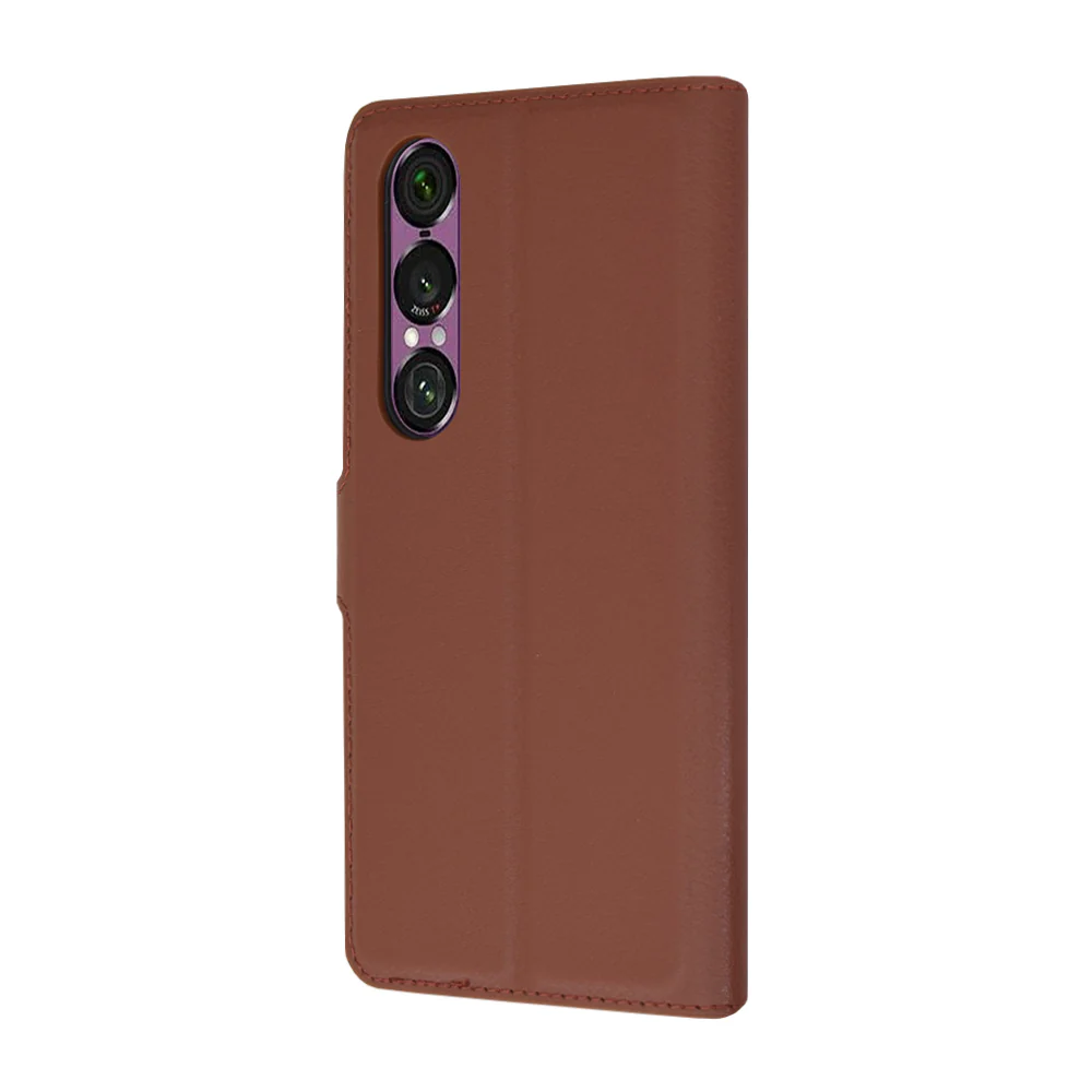 Case for Sony Xperia 1 VI, Techsuit, Leather Folio, Brown - Image 5