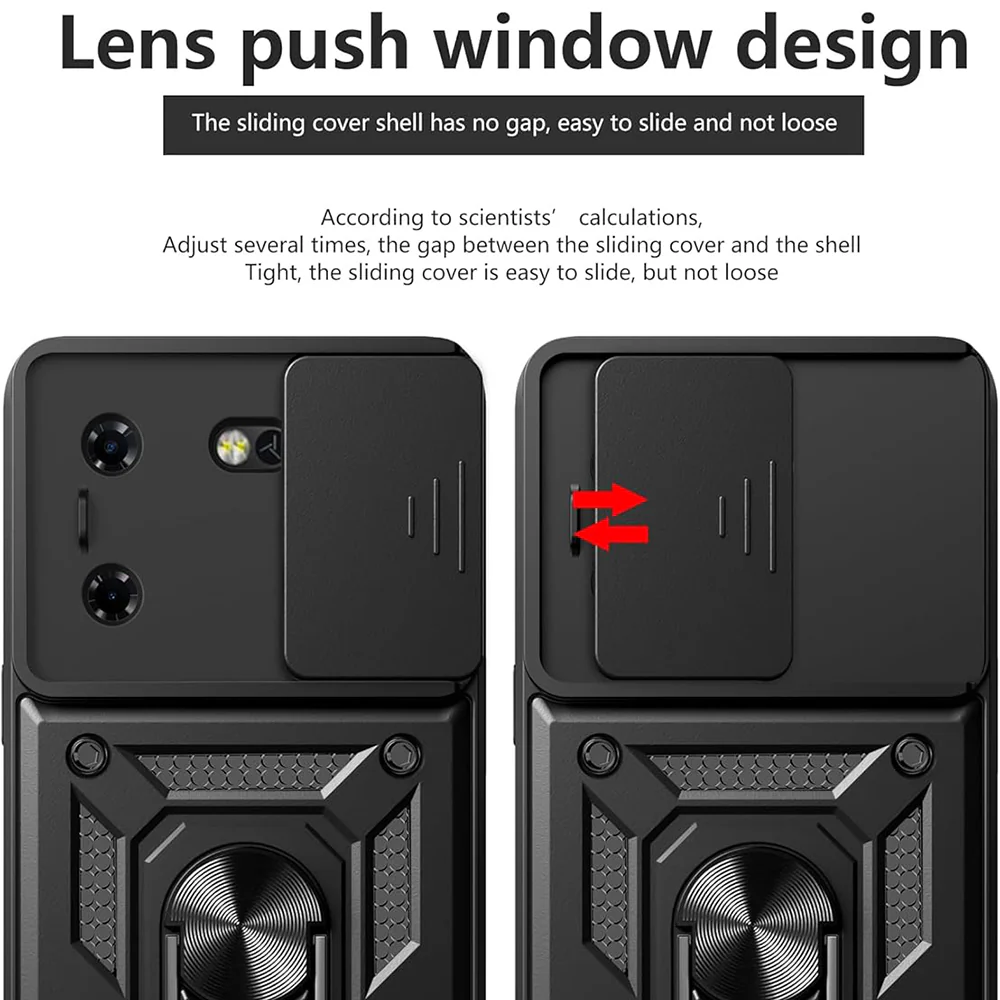 Case for Tecno Pova 5 Pro, Techsuit, CamShield, Black - Image 3
