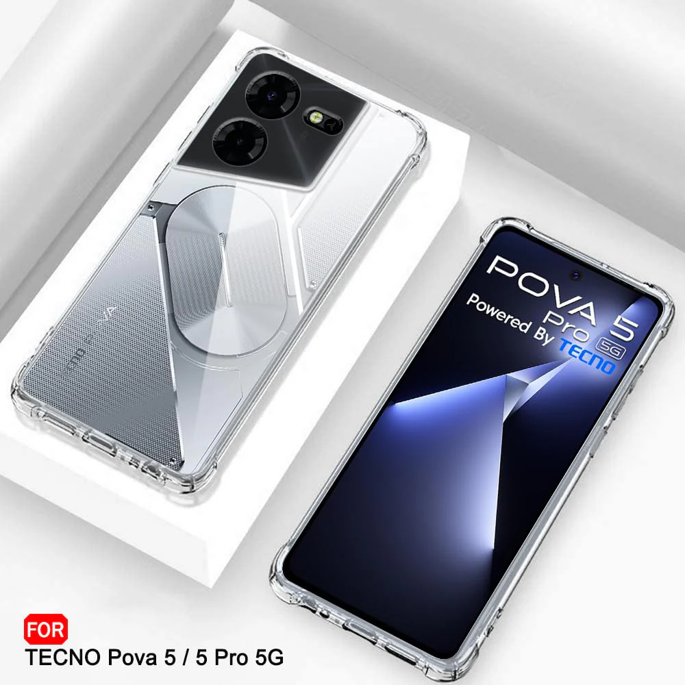 Case for Tecno Pova 5 Pro, Techsuit, Shockproof Clear, Transparent - Image 4