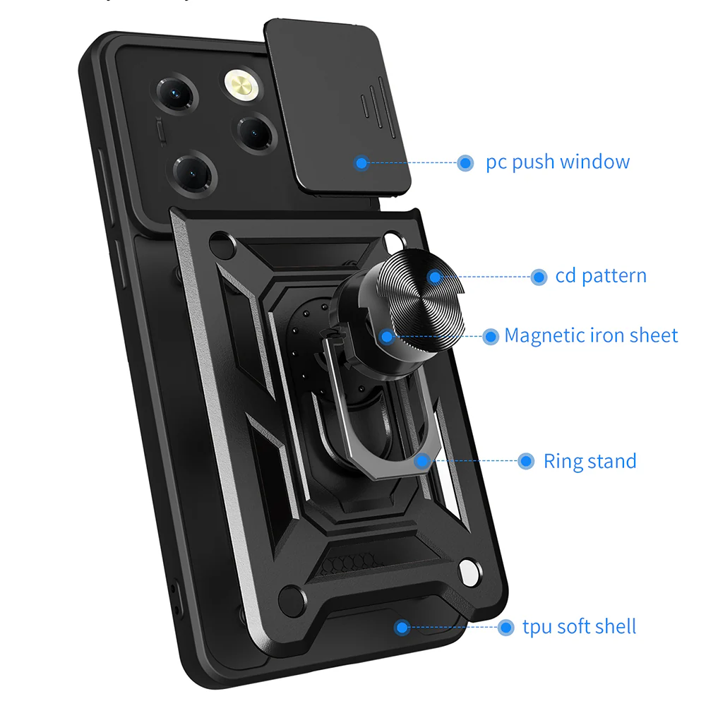 Case for Tecno Spark 20 Pro / Infinix Hot 40 / Hot 40 Pro, Techsuit, CamShield, Blue - Image 3