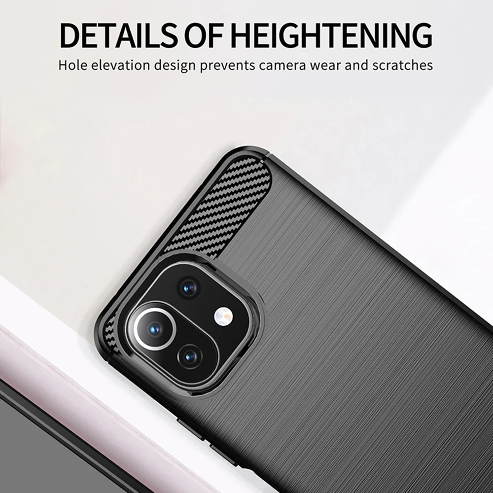 Case for Xiaomi 11 Lite 5G NE / Mi 11 Lite 5G / 11 Lite, Techsuit, Carbon, Black - Image 6