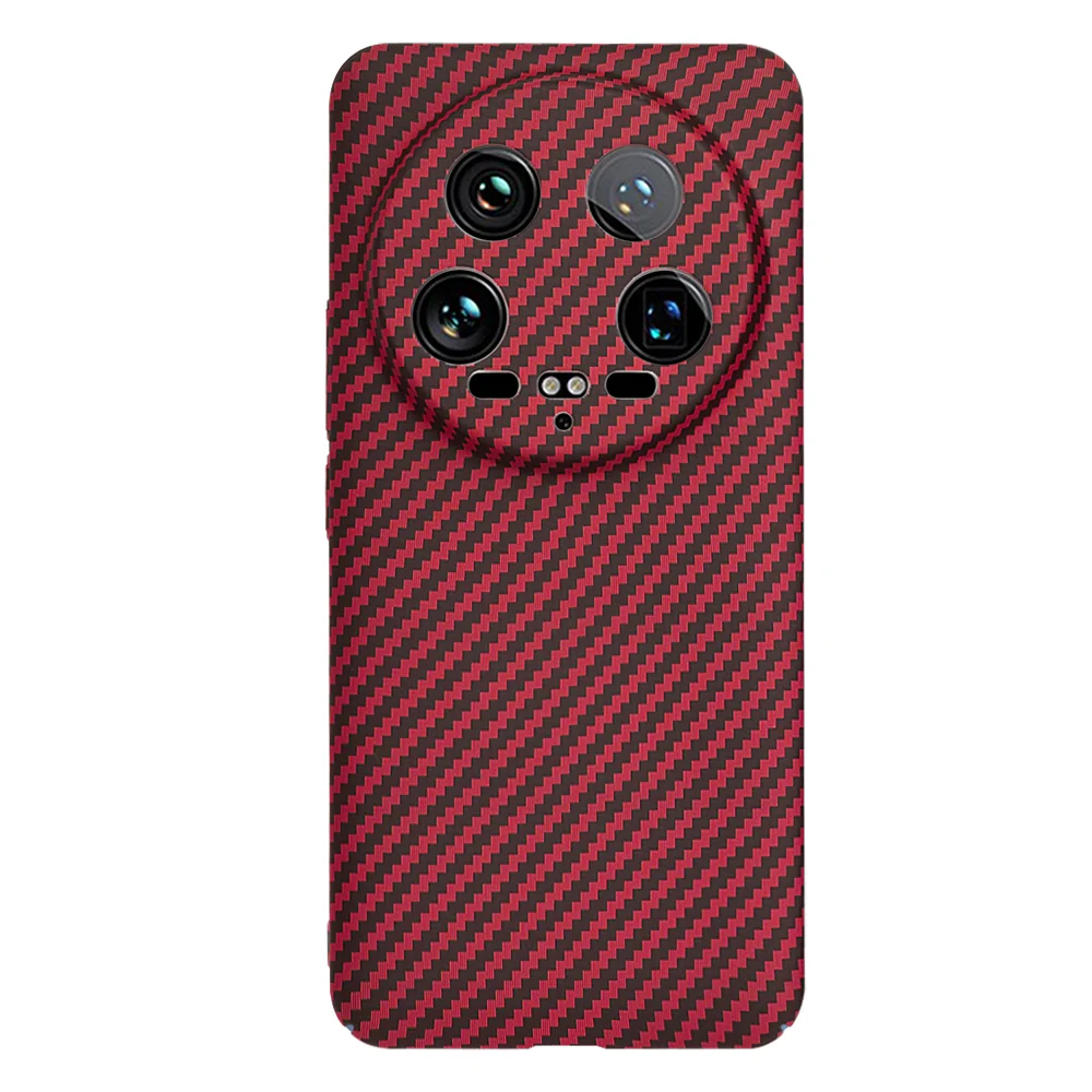 Case for Xiaomi 14 Ultra, Techsuit, Carbonite FiberShell, Red - Image 3