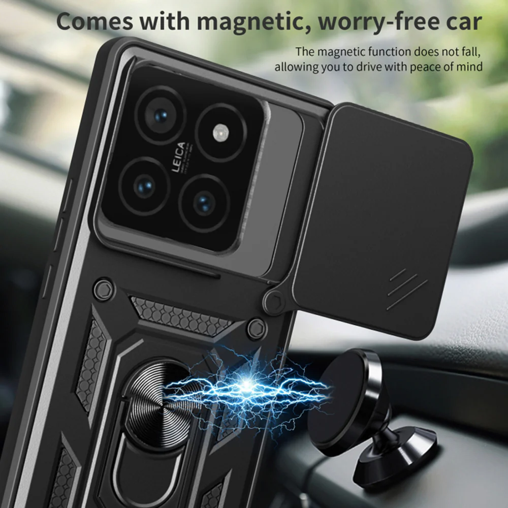 Case for Xiaomi 14T, Techsuit, CamShield, Black - Image 3