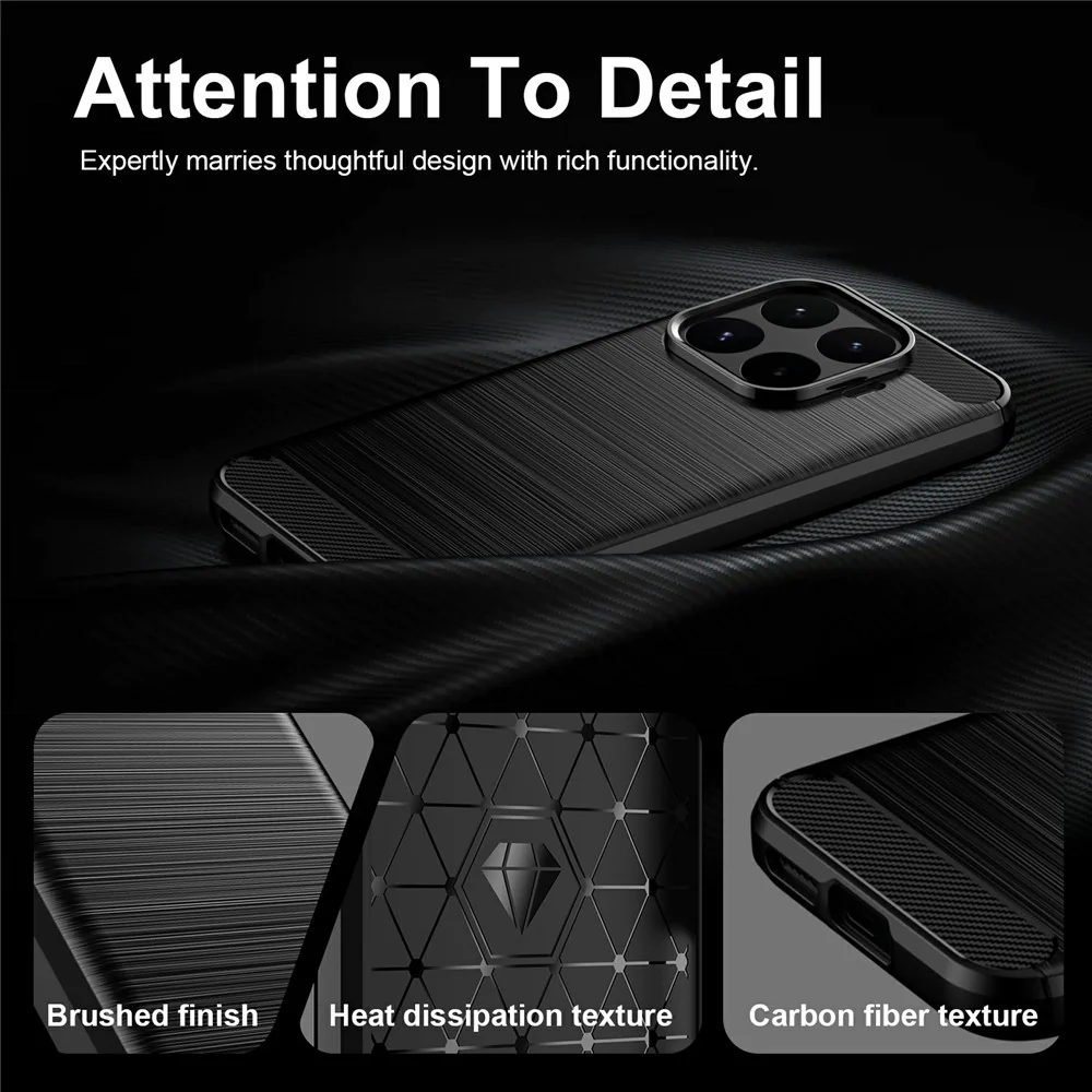Case for Xiaomi 17T, Techsuit, Carbon, Black - Image 3