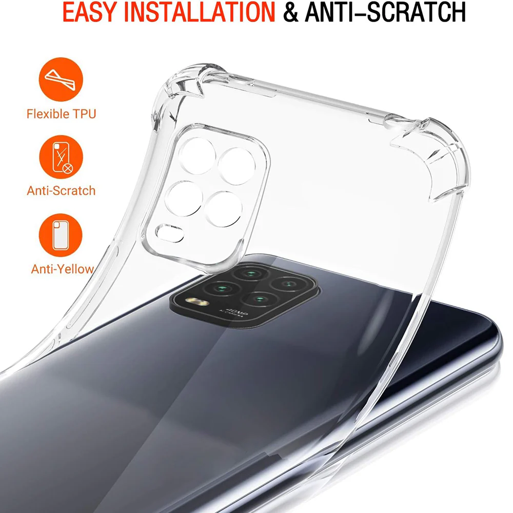 Case for Xiaomi Mi 10 Lite 5G, Techsuit, Shockproof Clear, Transparent - Image 2