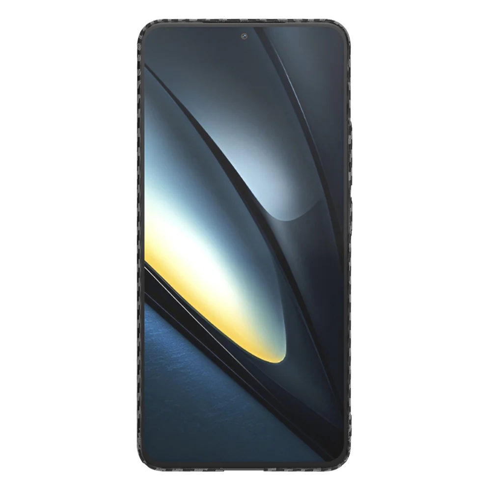 Case for Xiaomi Poco F6 Pro, Techsuit, Carbonite FiberShell, Black - Image 2