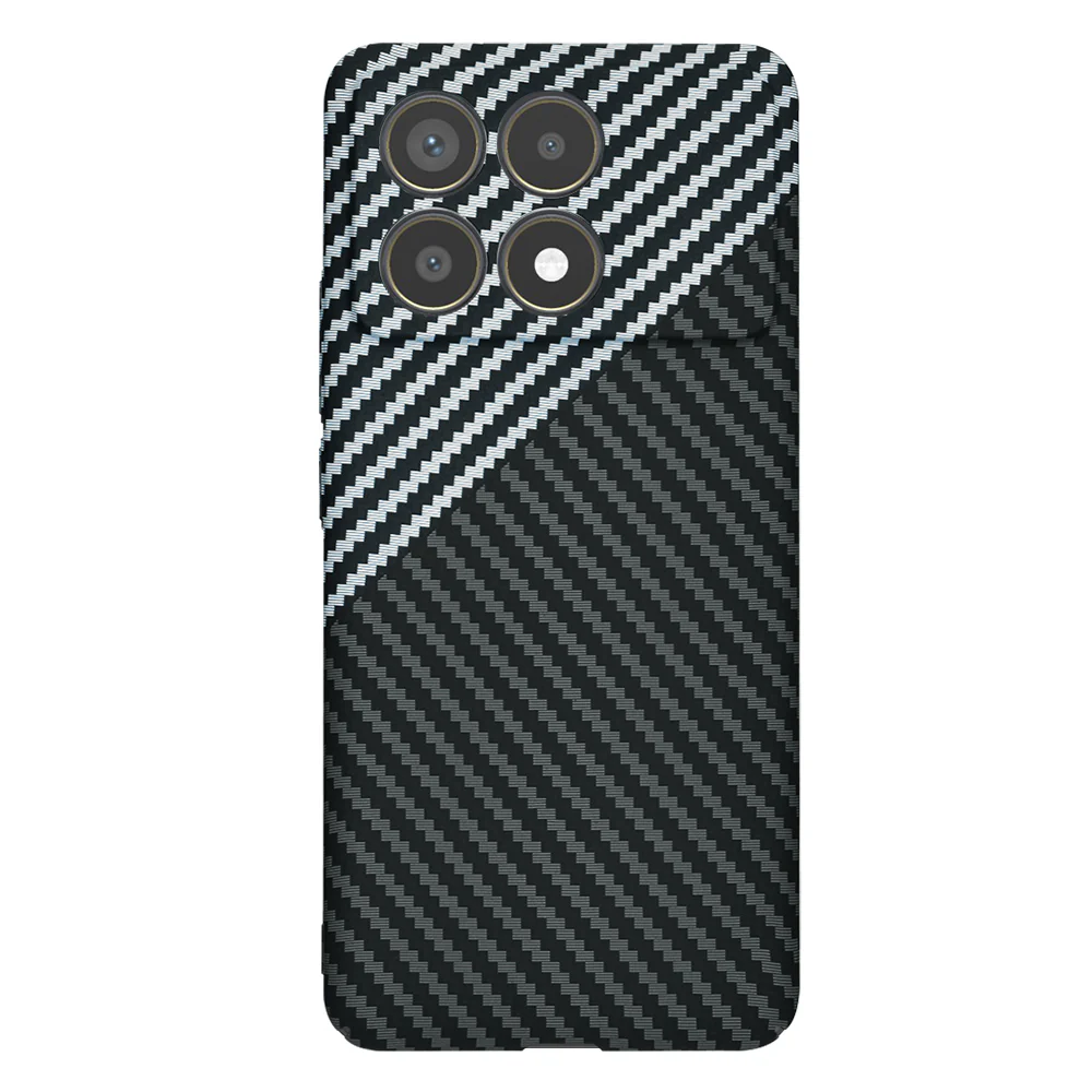 Case for Xiaomi Poco F6 Pro, Techsuit, Carbonite FiberShell, Black Gray - Image 3