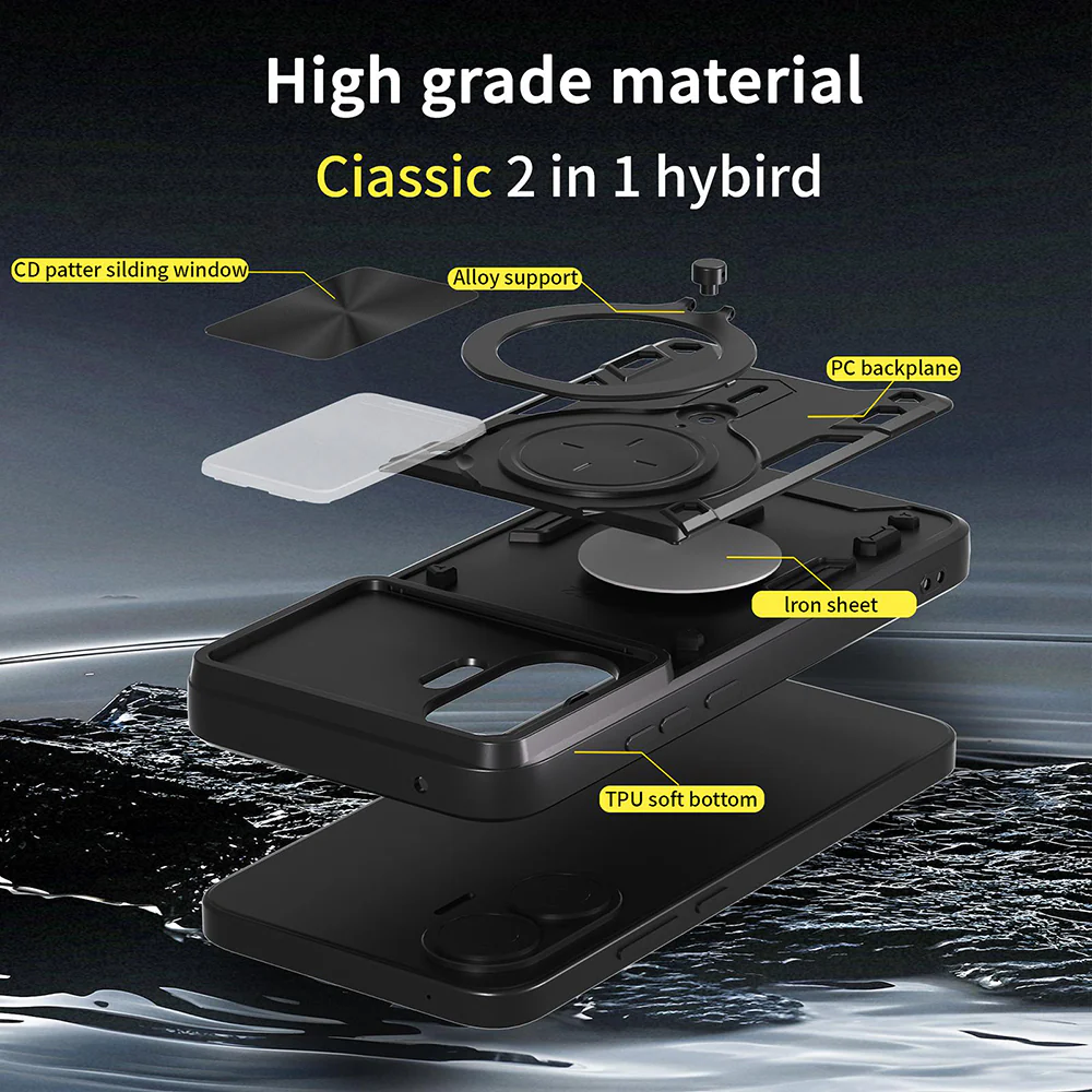 Case for Xiaomi Poco F7, Techsuit, CamGuard Pro, Black - Image 6